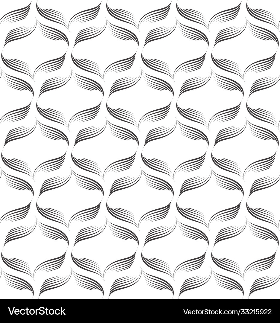 Seamless pattern lines drawn a black Royalty Free Vector