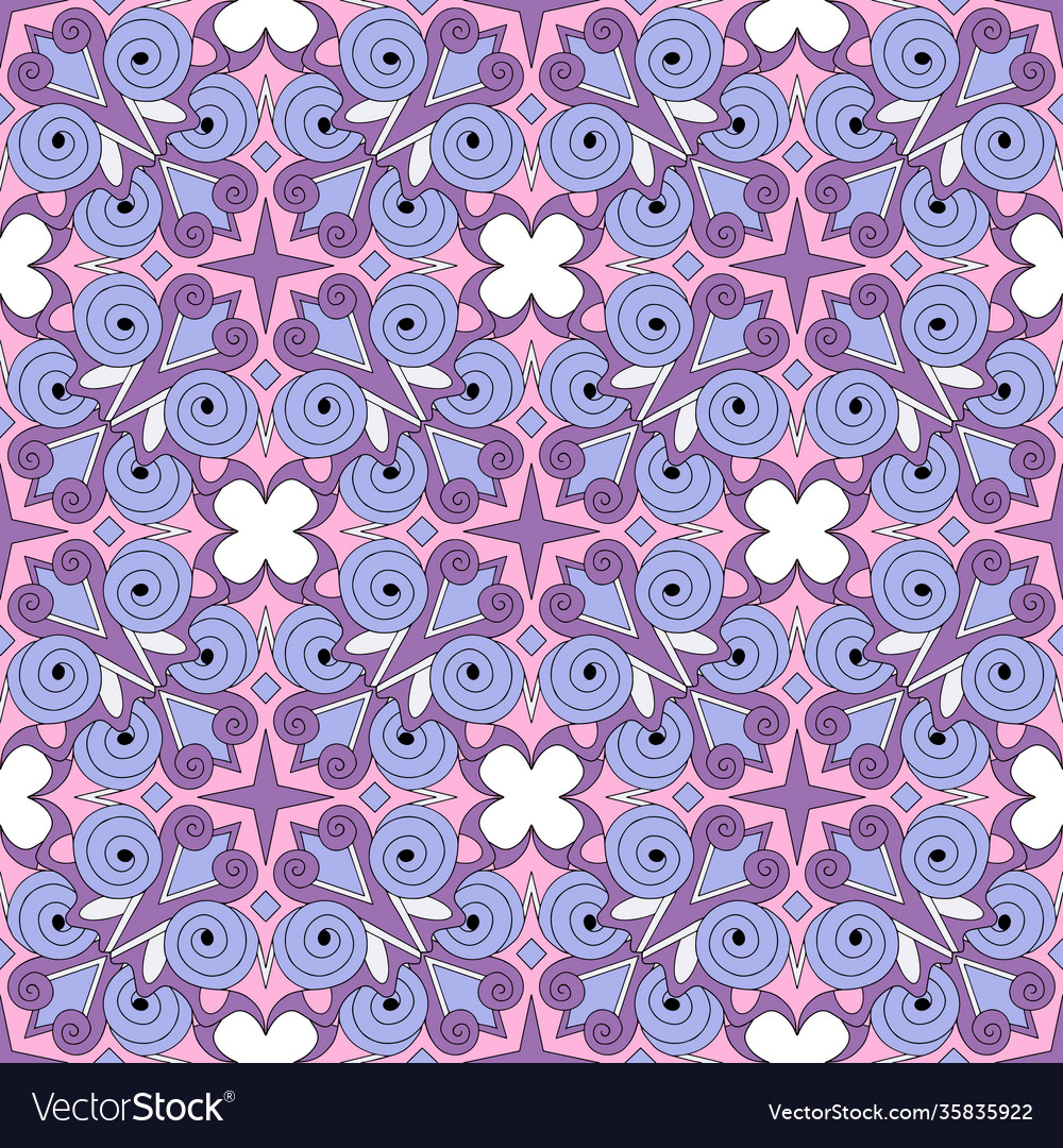 Seamless pattern tile with mandalas vintage