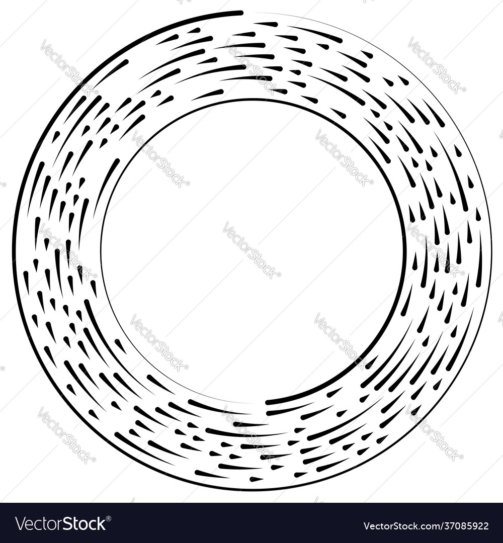 Segmented circular concentric circle element vector image Segmented circular concentric circle element