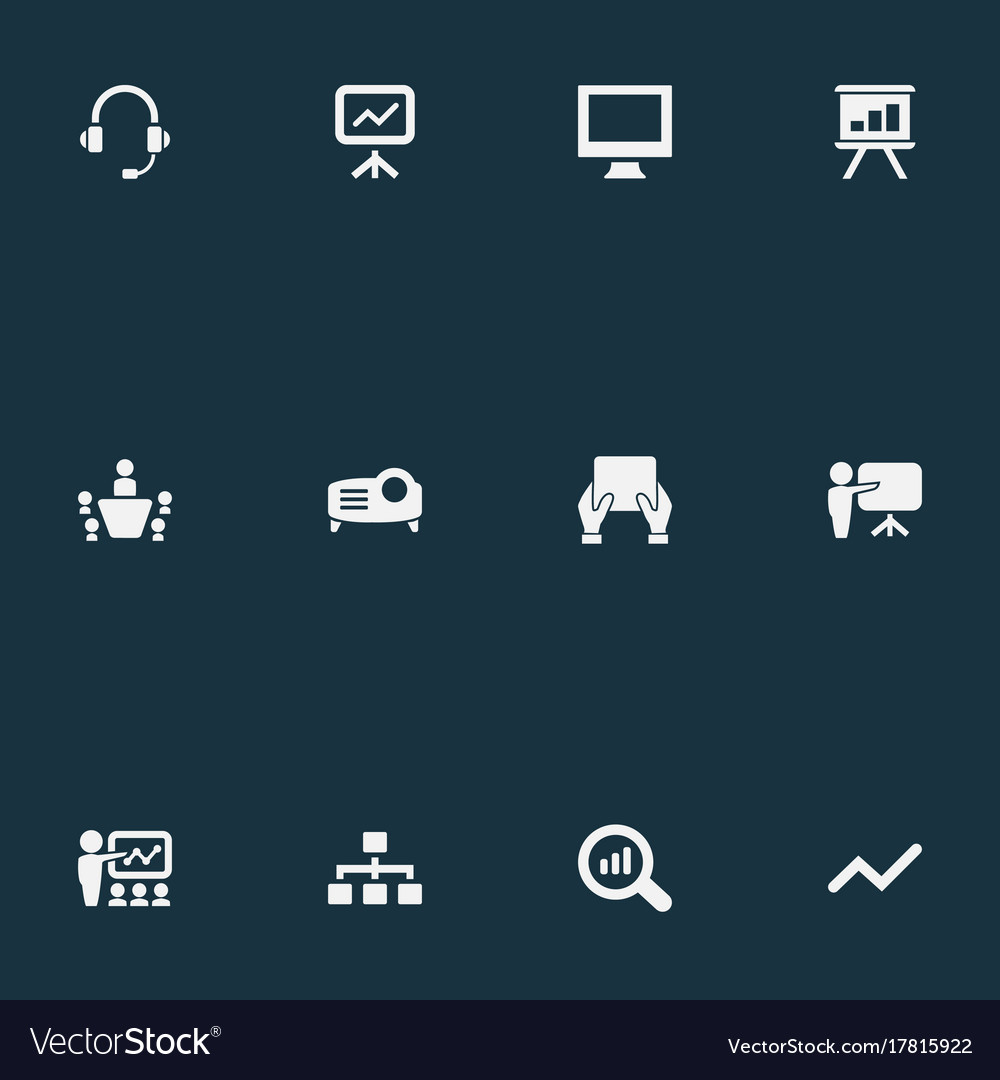 Set of simple icons element