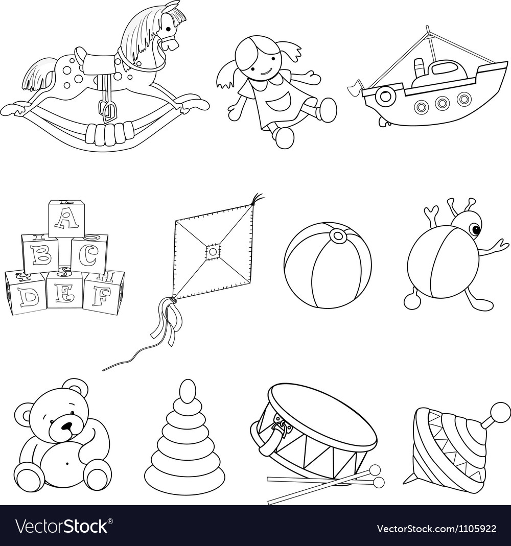 Set of toys for coloring