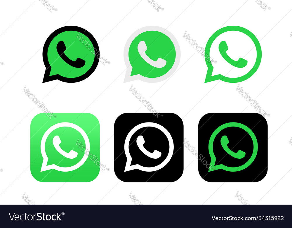 Whatsapp editorial logo on white background Vector Image