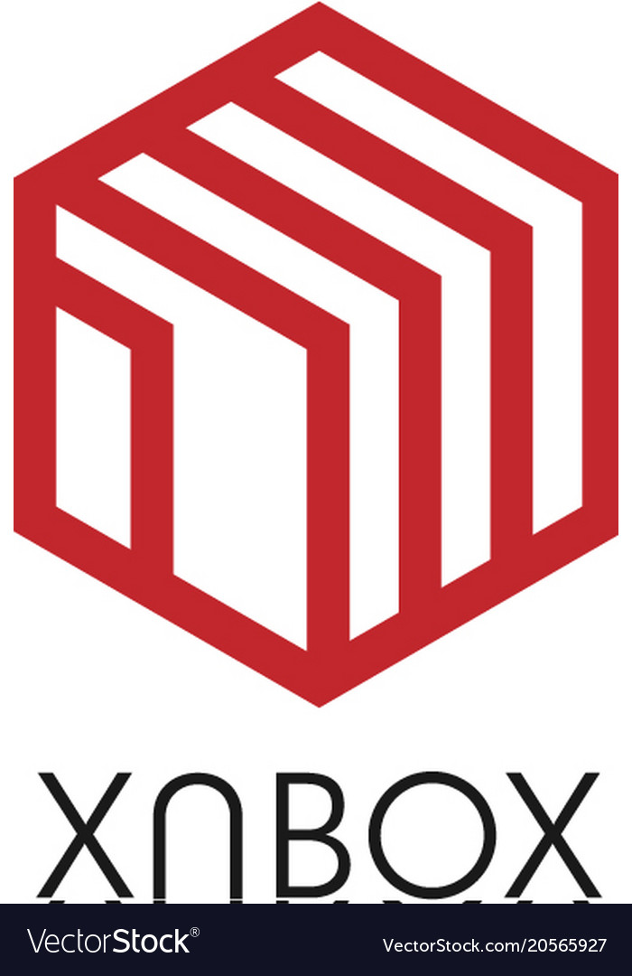 Abstract hexagon polygon box shape logo icon