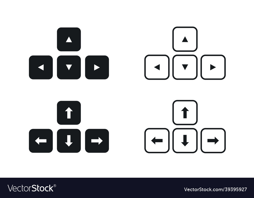 Arrow button on keyboard icon