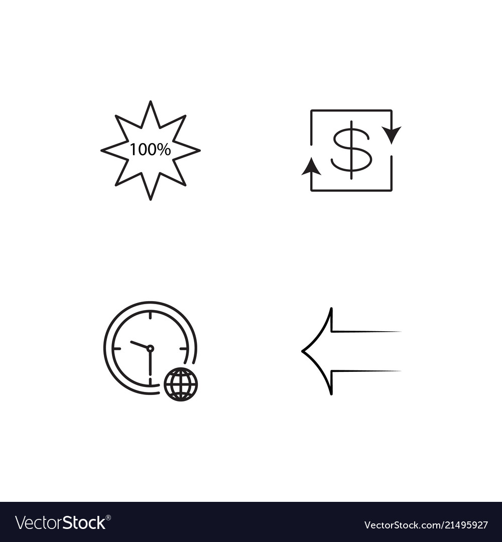 Banking linear icons set simple outline