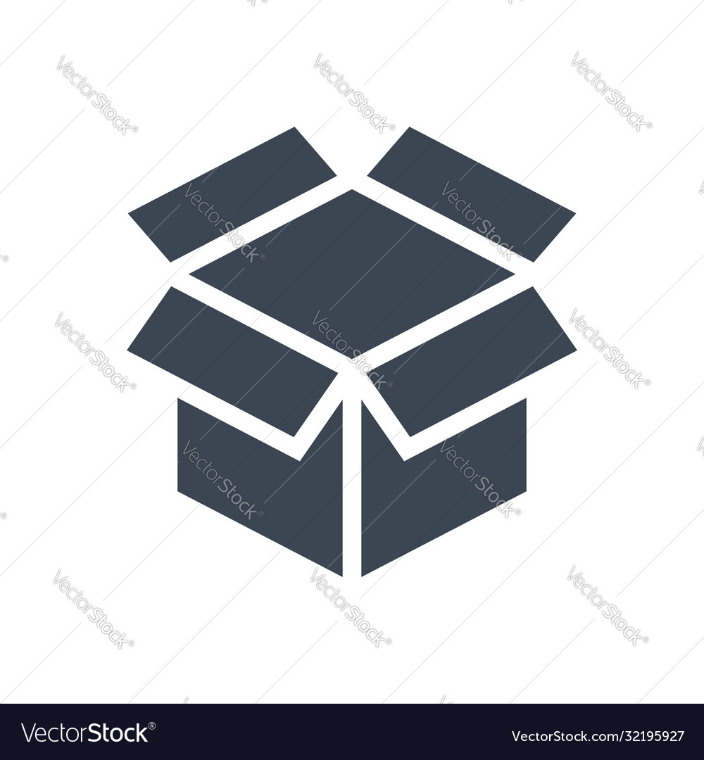Box Glyph Icon - Versand