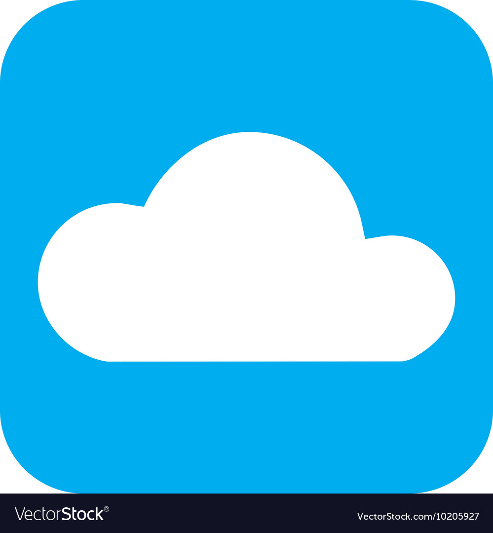 Cloud computing isolated icon