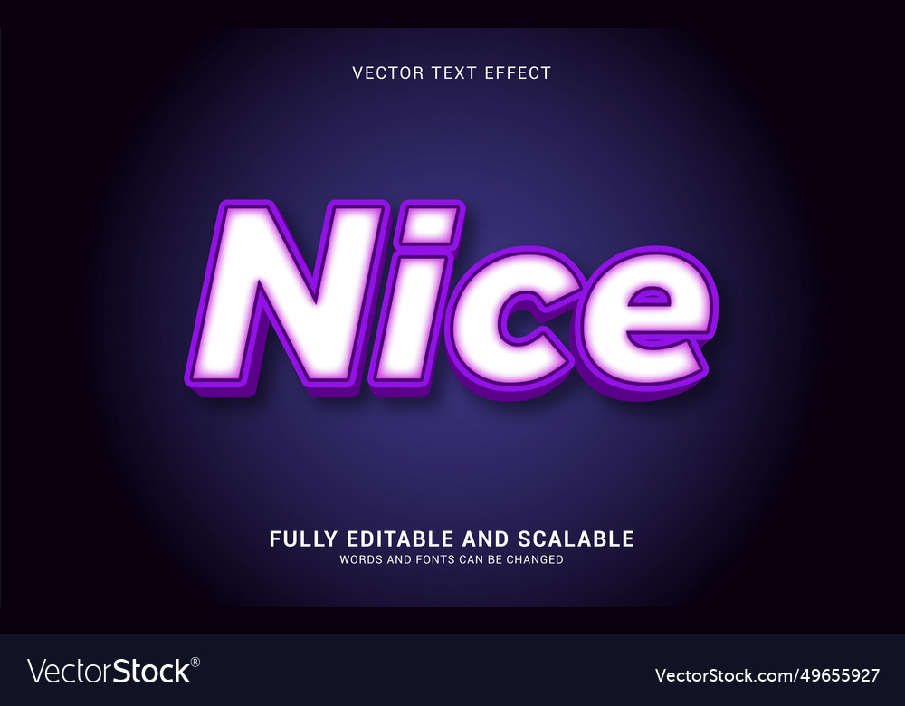 Editable text effect nice style