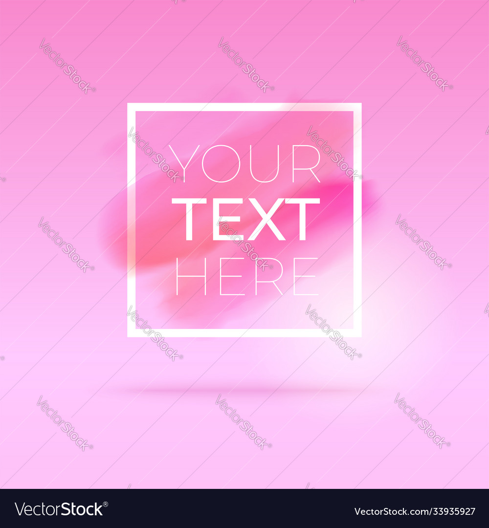 Elegant pink banner with thin white frame and copy