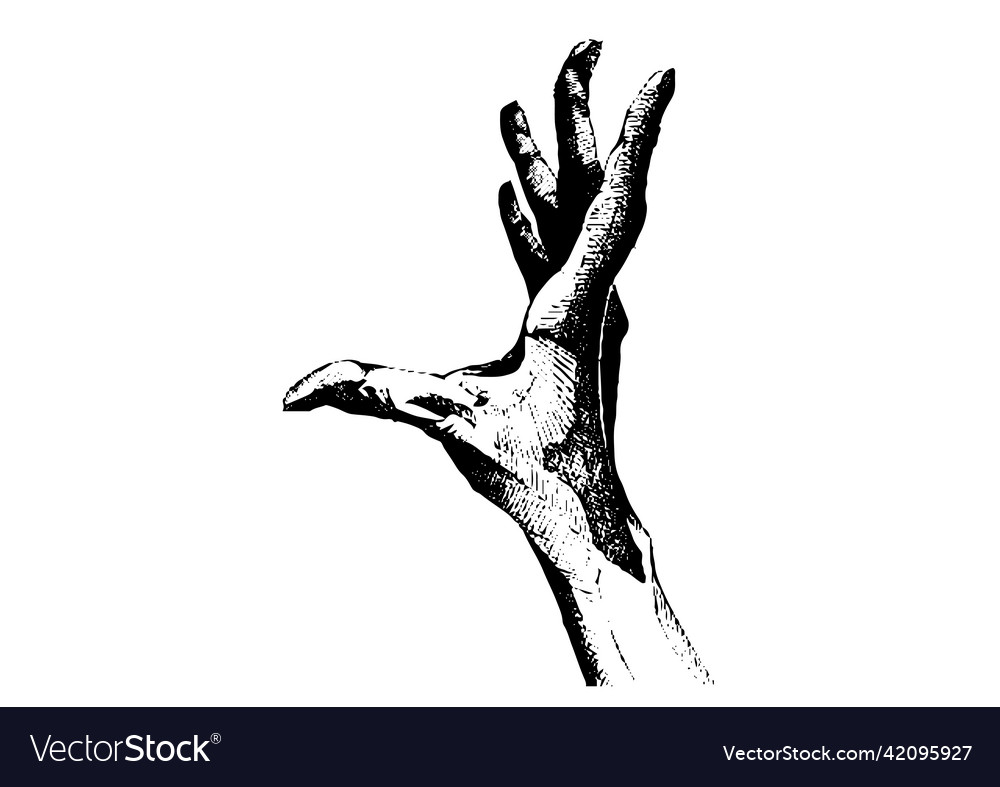 Hand On The White Background Royalty Free Vector Image Hand On The White Background Royalty Free Vector Image