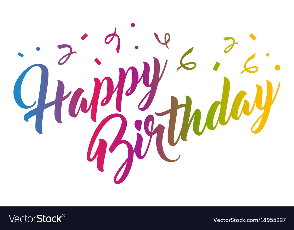 Happy birthday greeting card Royalty Free Vector Image