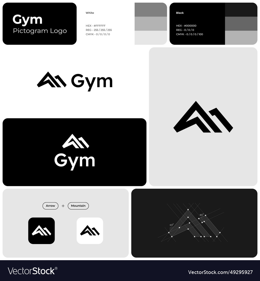 Health club monochrome line business logo