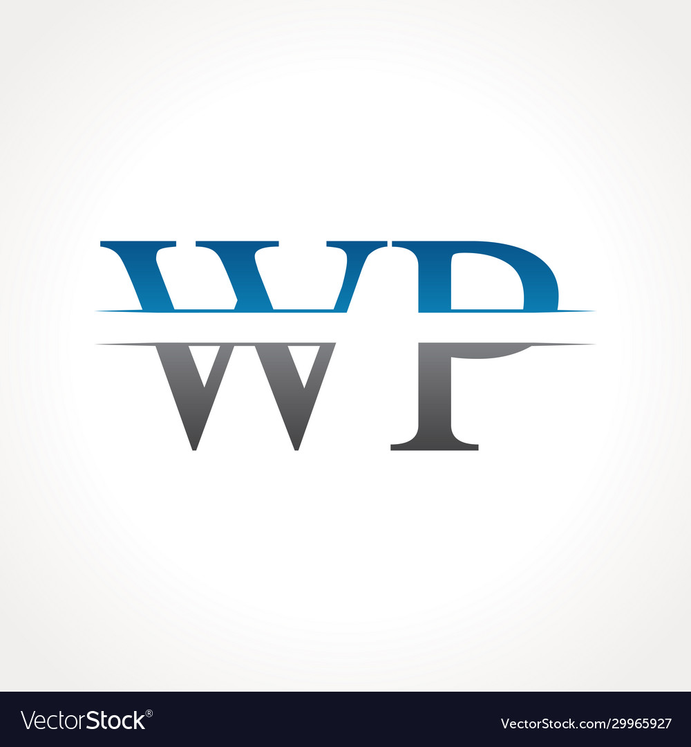 Initial wp letter linked logo creative