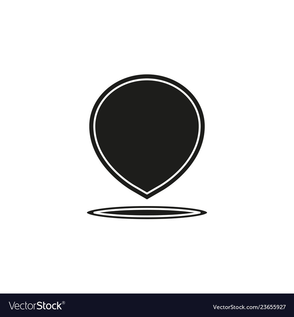 Map pointer pin icon - arrow compass