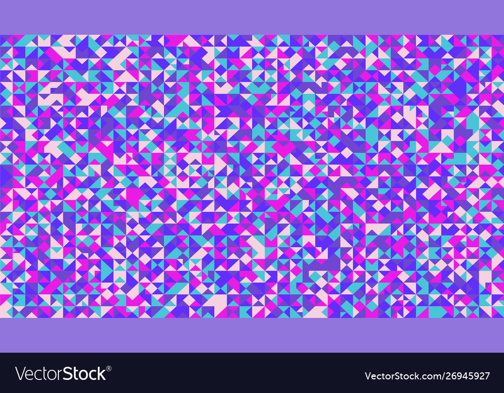 Polygonal multicolor mosaic triangle pattern