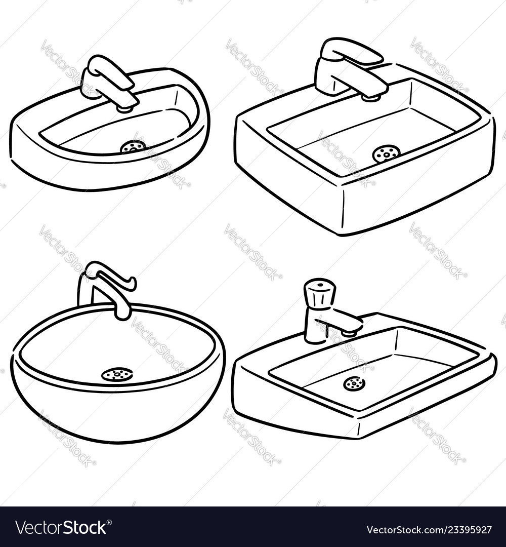 Set of sink vector image Set of sink