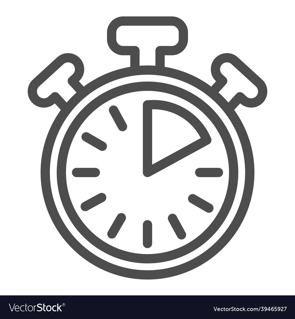 Stopwatch with buttons 10 seconds timer vector image Stopwatch with buttons 10 seconds timer