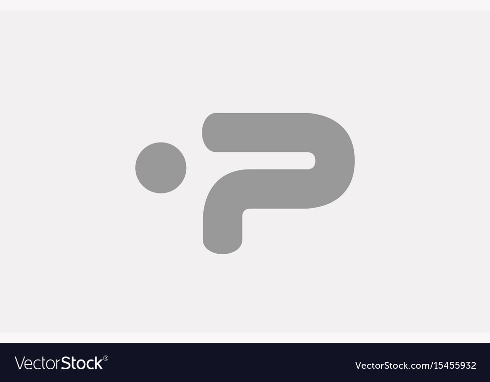 alphabet letter p dot