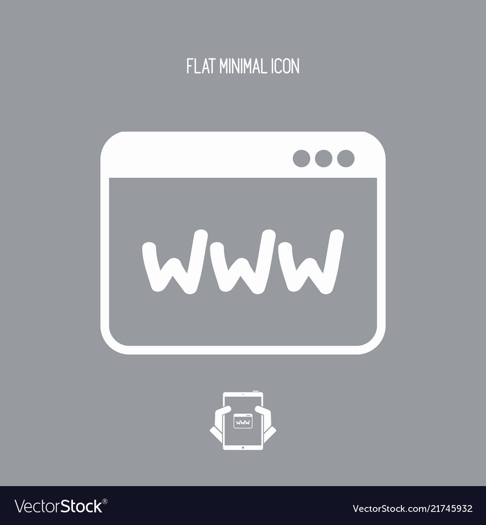 Browser web - flat minimal icon vector image Browser web - flat minimal icon