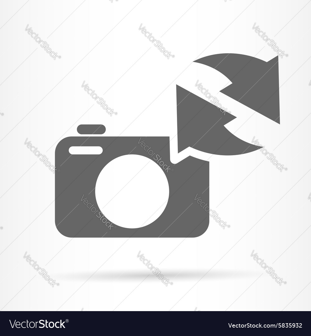 Camera image update symbol icon Royalty Free Vector Image