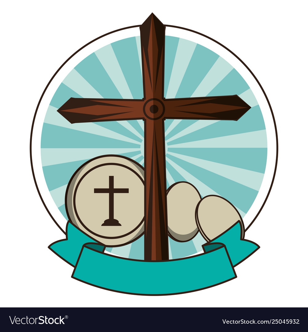 Christian wooden cross symbol