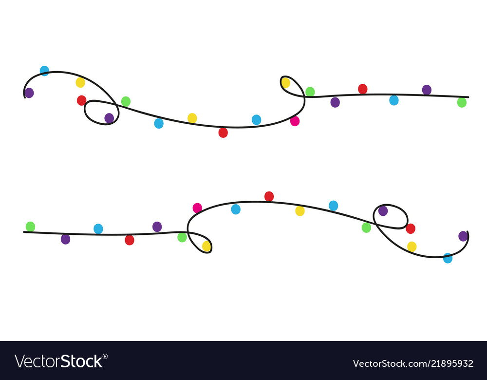 Christmas lights isolated