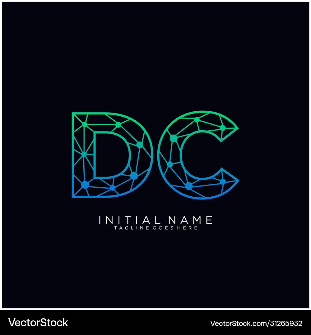 Dc letter logo icon design template elements Vector Image