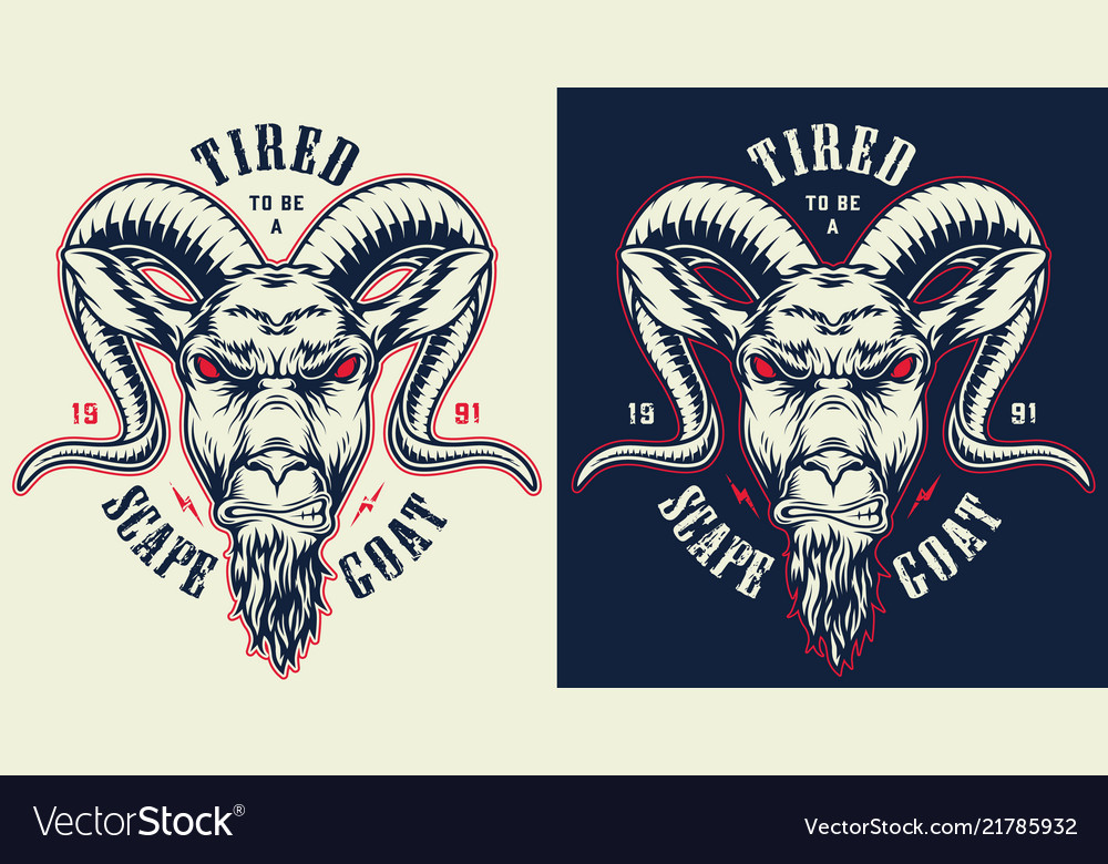 Emblems with goat Royalty Free Vector Image - VectorStock