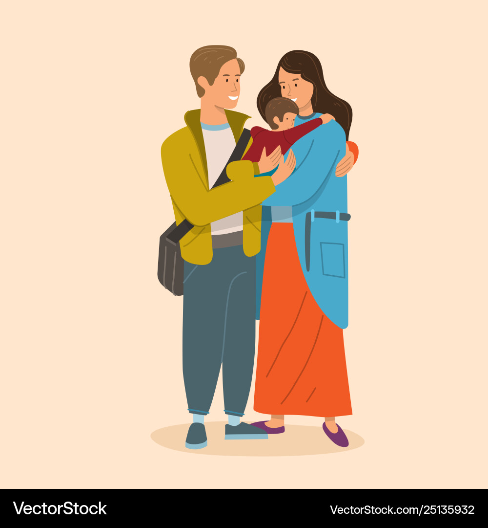 Father mother and children Royalty Free Vector Image