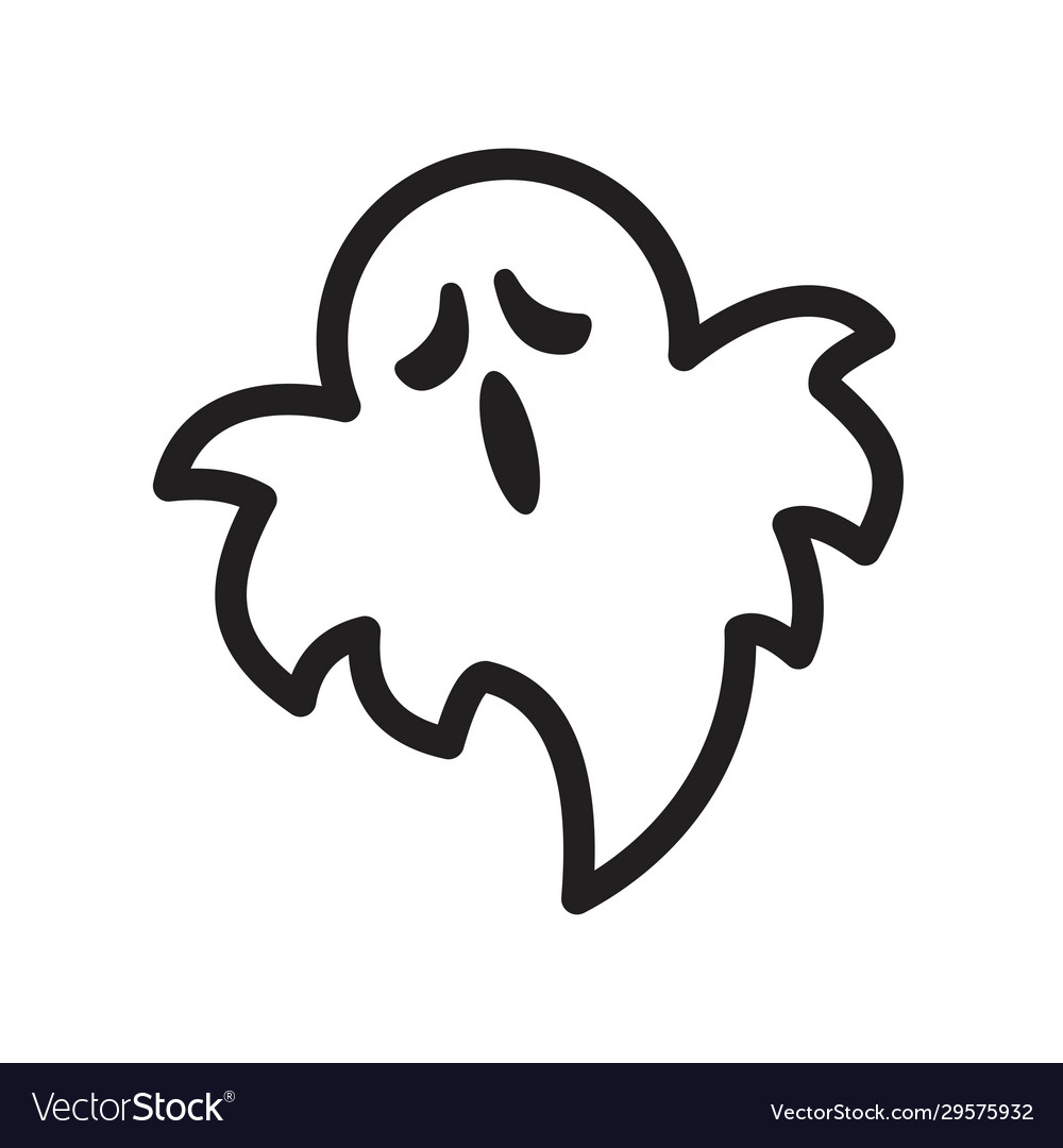 Ghost icon for graphic and web design vector image Ghost icon for graphic and web design