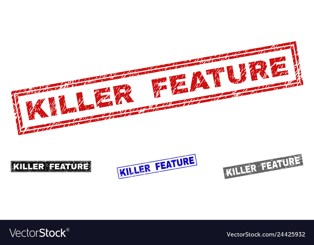 Grunge killer feature textured rectangle