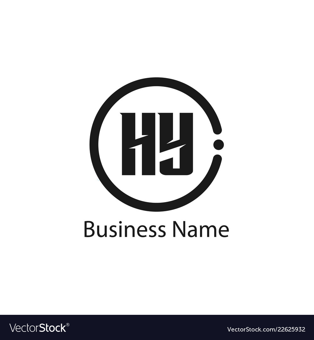 Initial letter hy logo template design