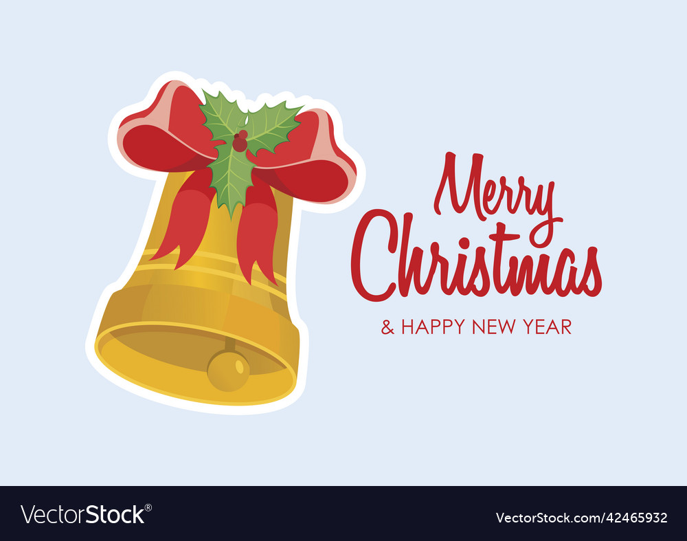 Merry christmas and happy new year sign Royalty Free Vector