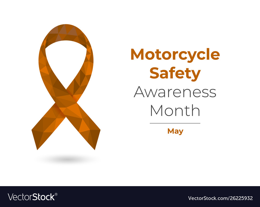 Motorcycle safety awareness month for web Vector Image