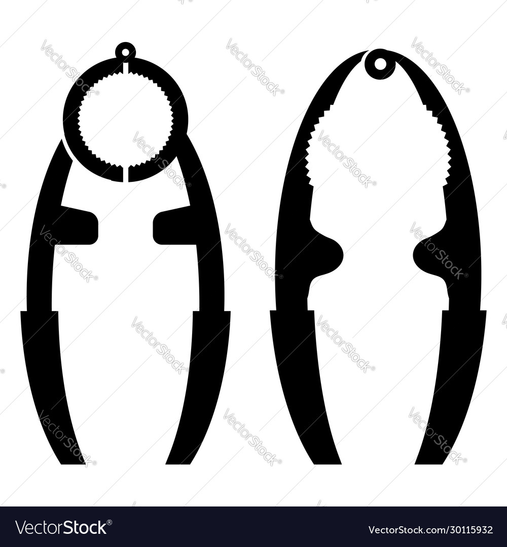 Nut cracker icon isolated on white background