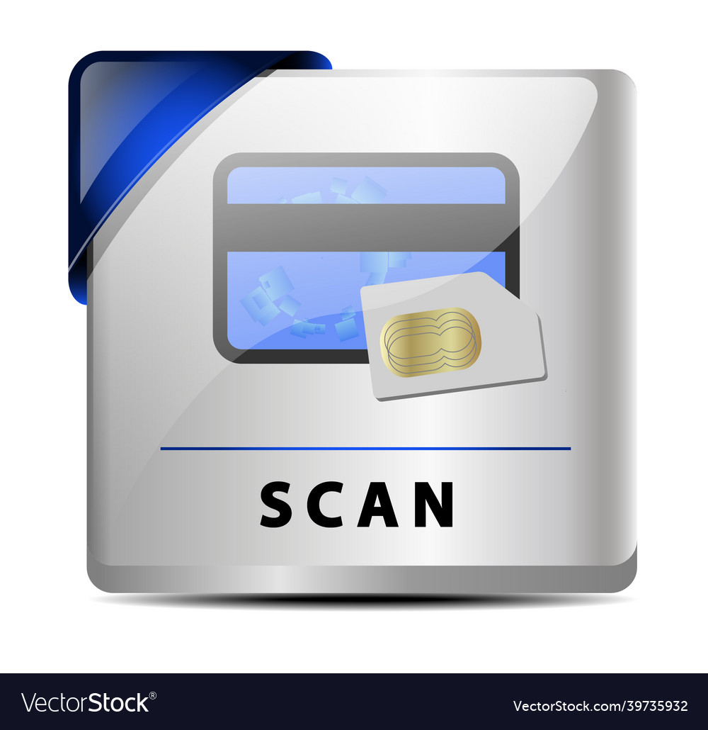 Originally designed scan button icon Vector Image Originally designed scan button icon