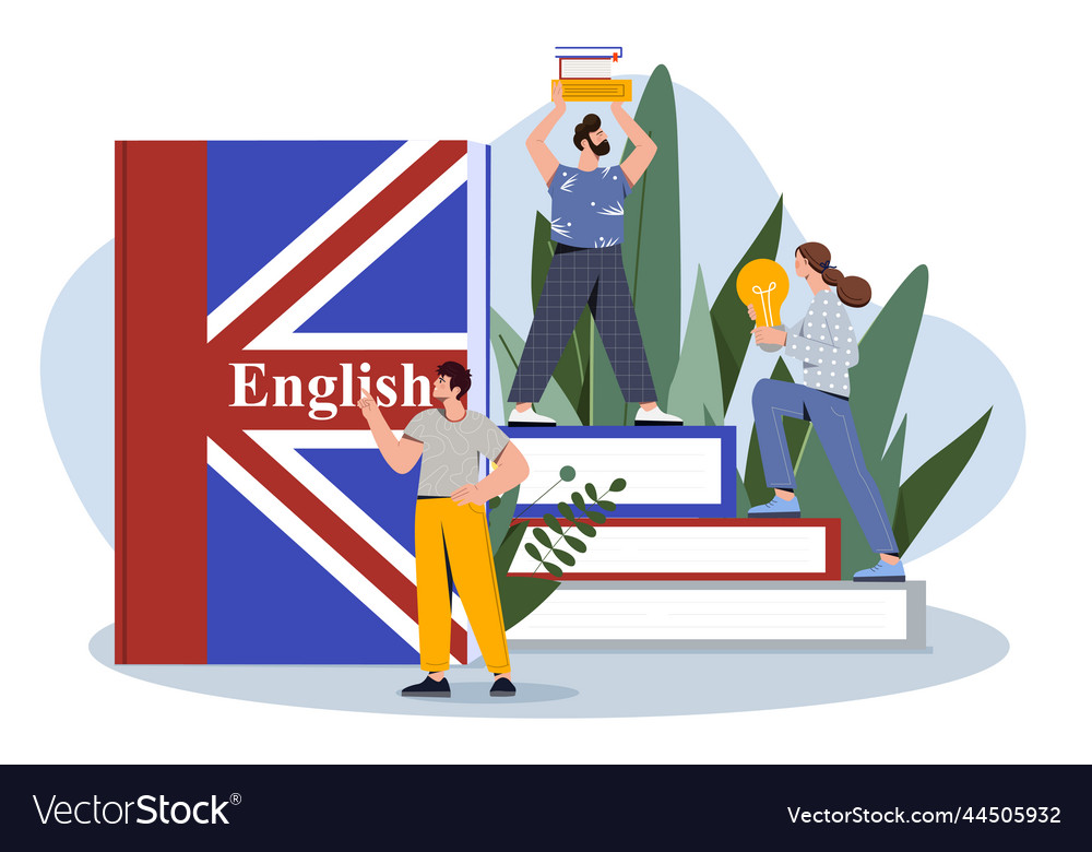 People with english books