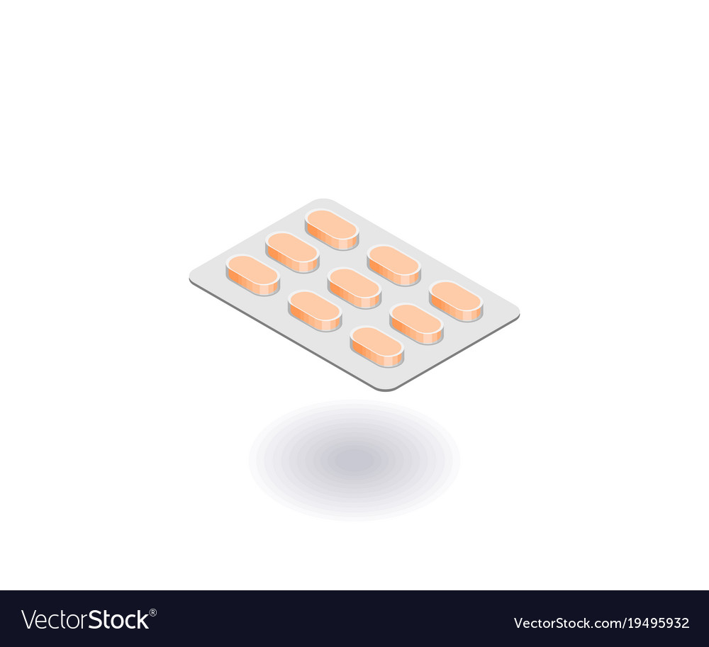 Pills blister strip with tablets icon