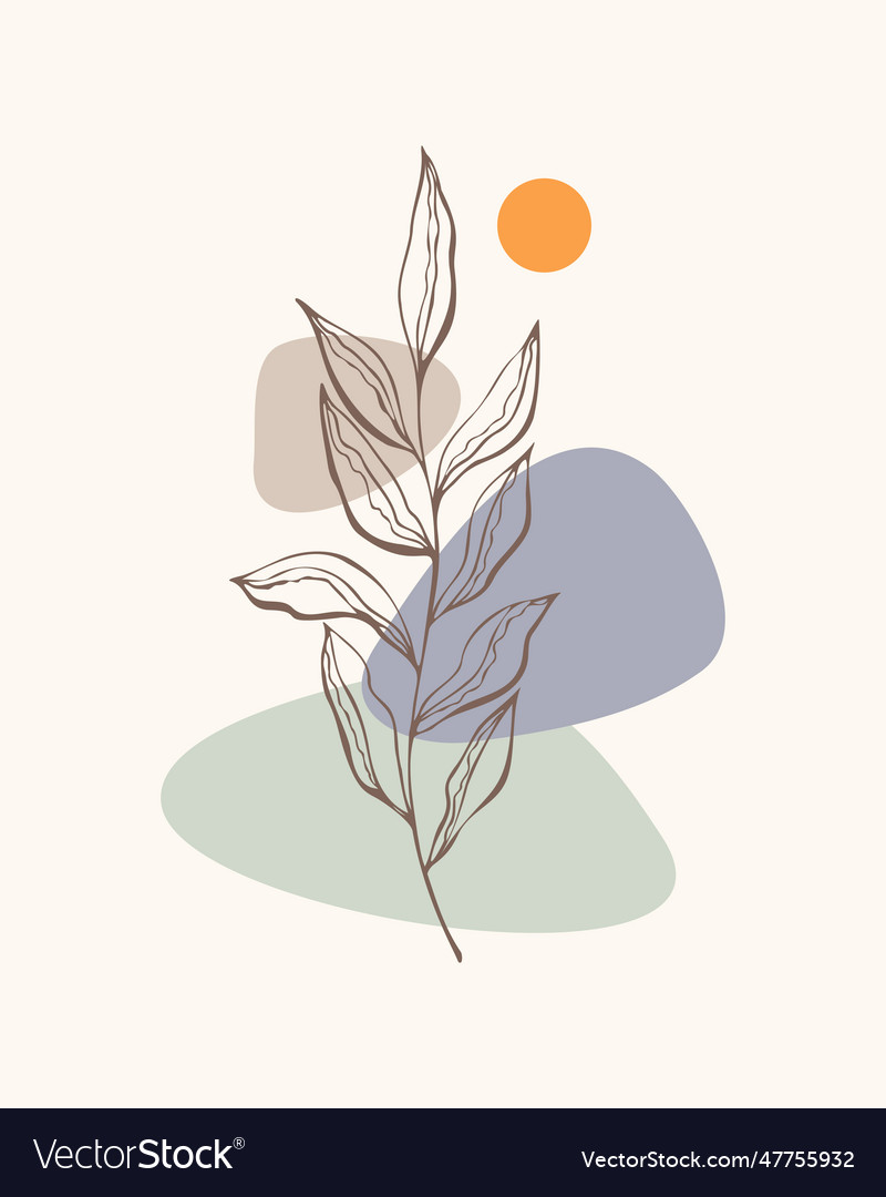 Posters with minimalist design elements in boho vector image Posters with minimalist design elements in boho