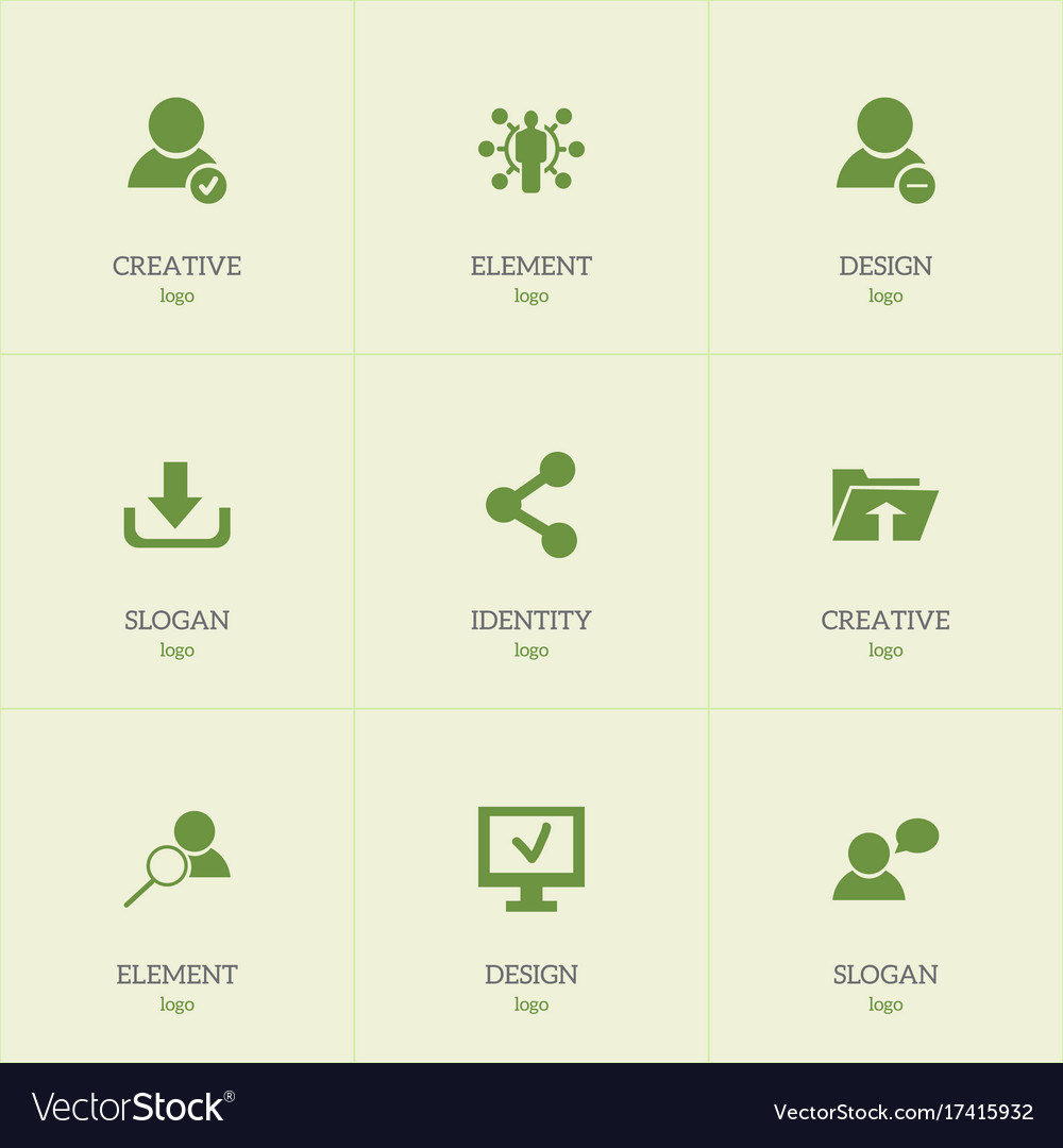 Set of 9 editable network icons includes symbols