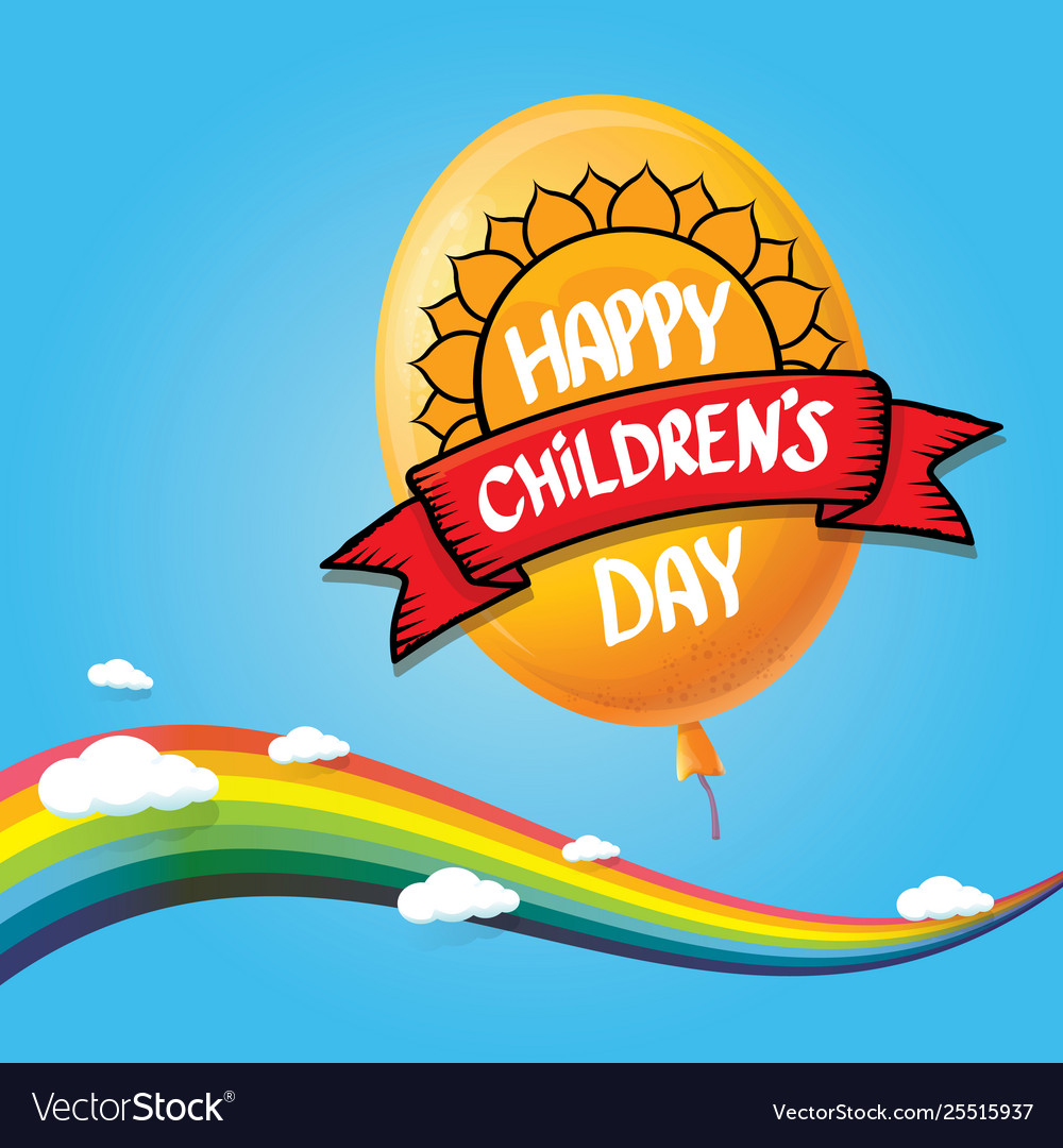 1 June International Childrens Day Background Vector Image