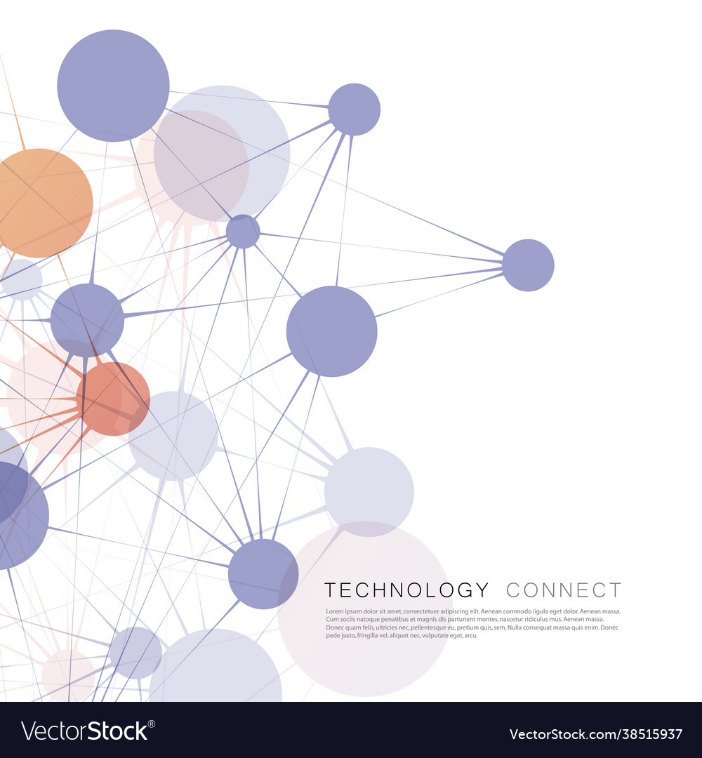 Abstract connection lines and dots for poster