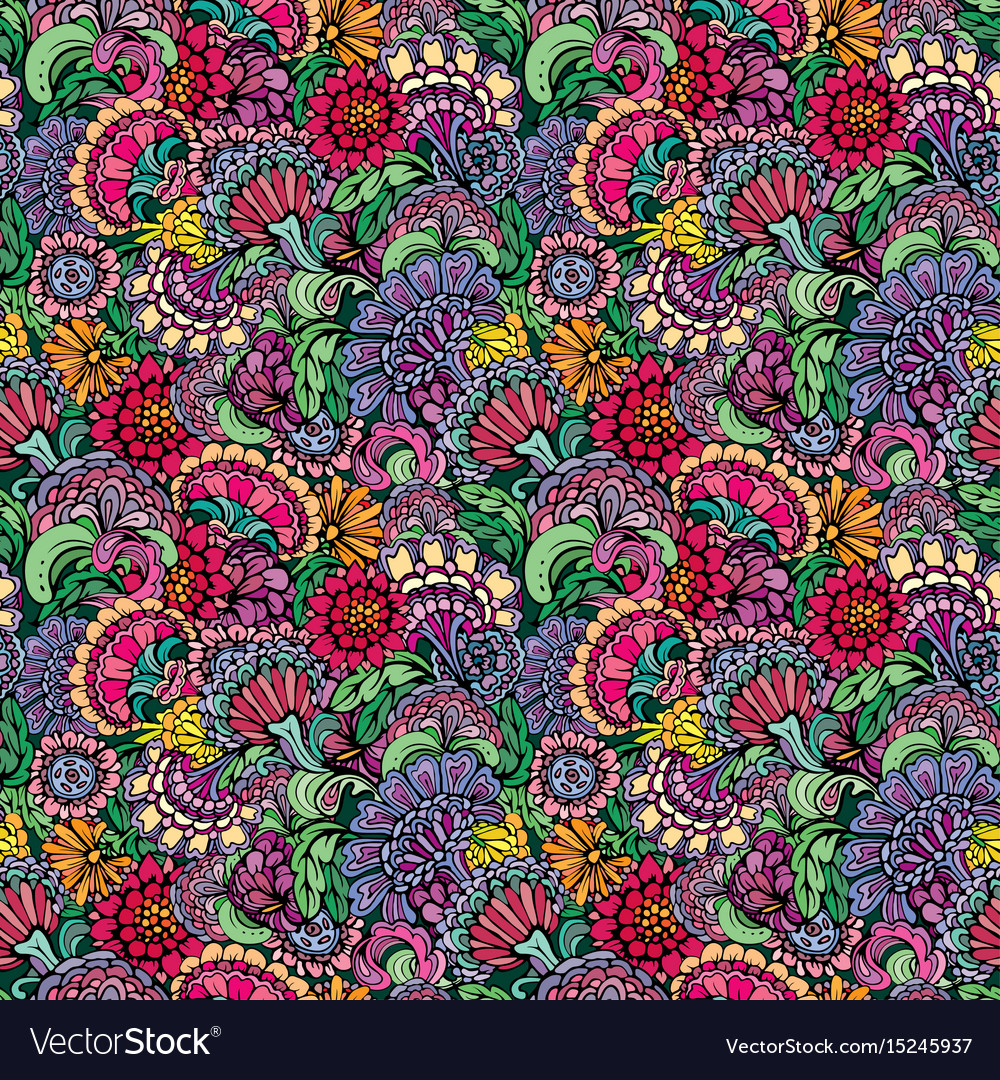 Abstract decorative seamless pattern with hand