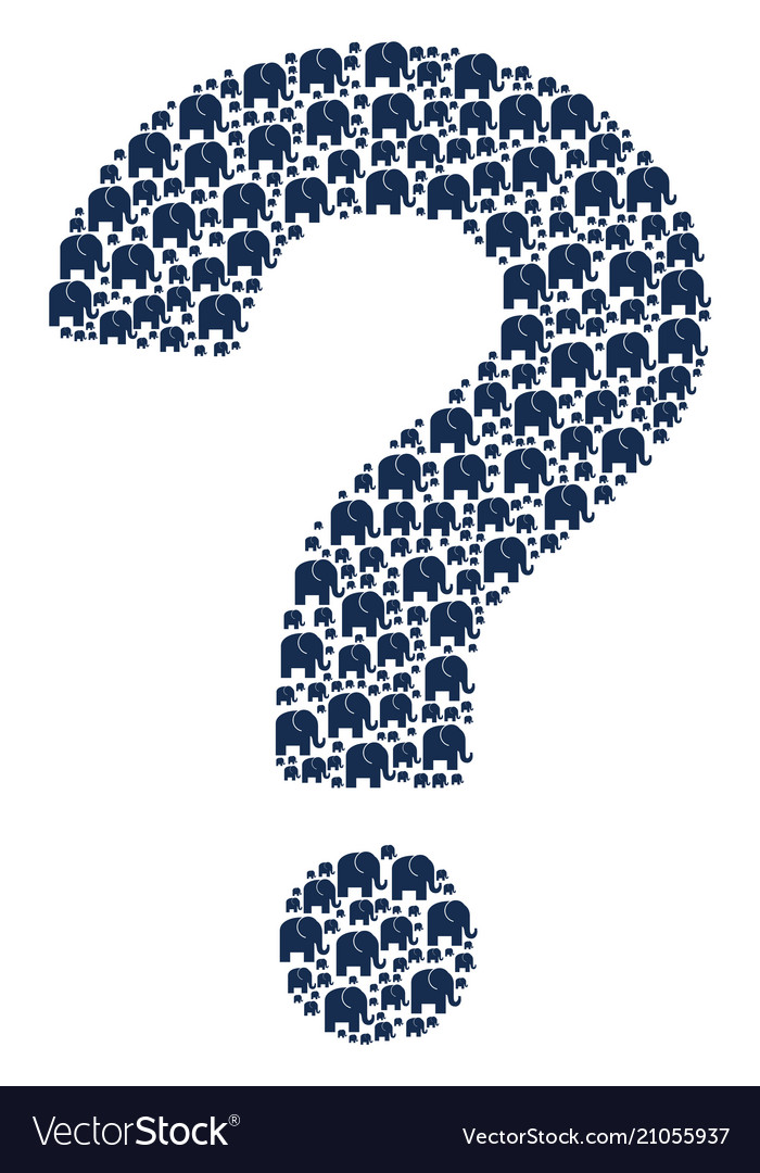 Answer shape of elephant icons vector image Answer shape of elephant icons
