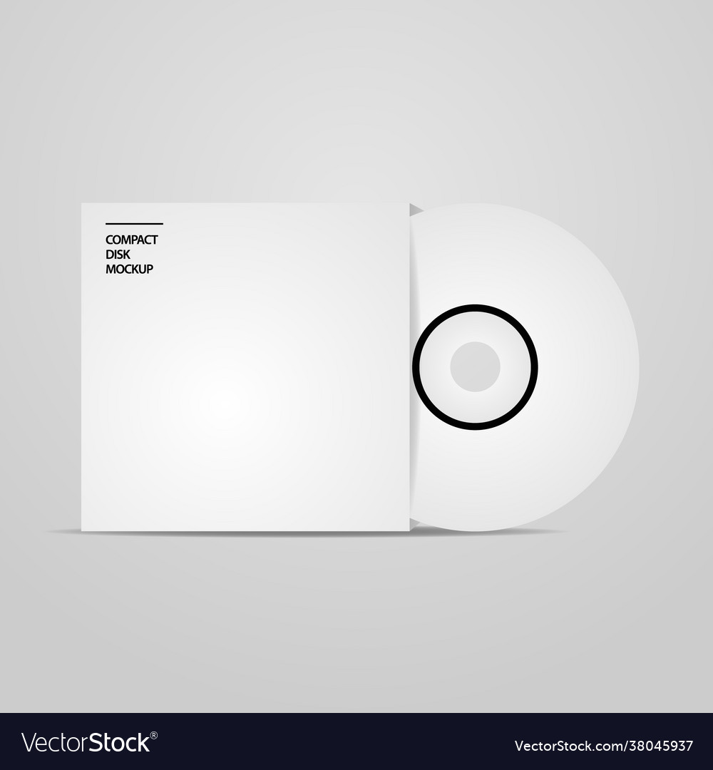 Compact disk mockup template design