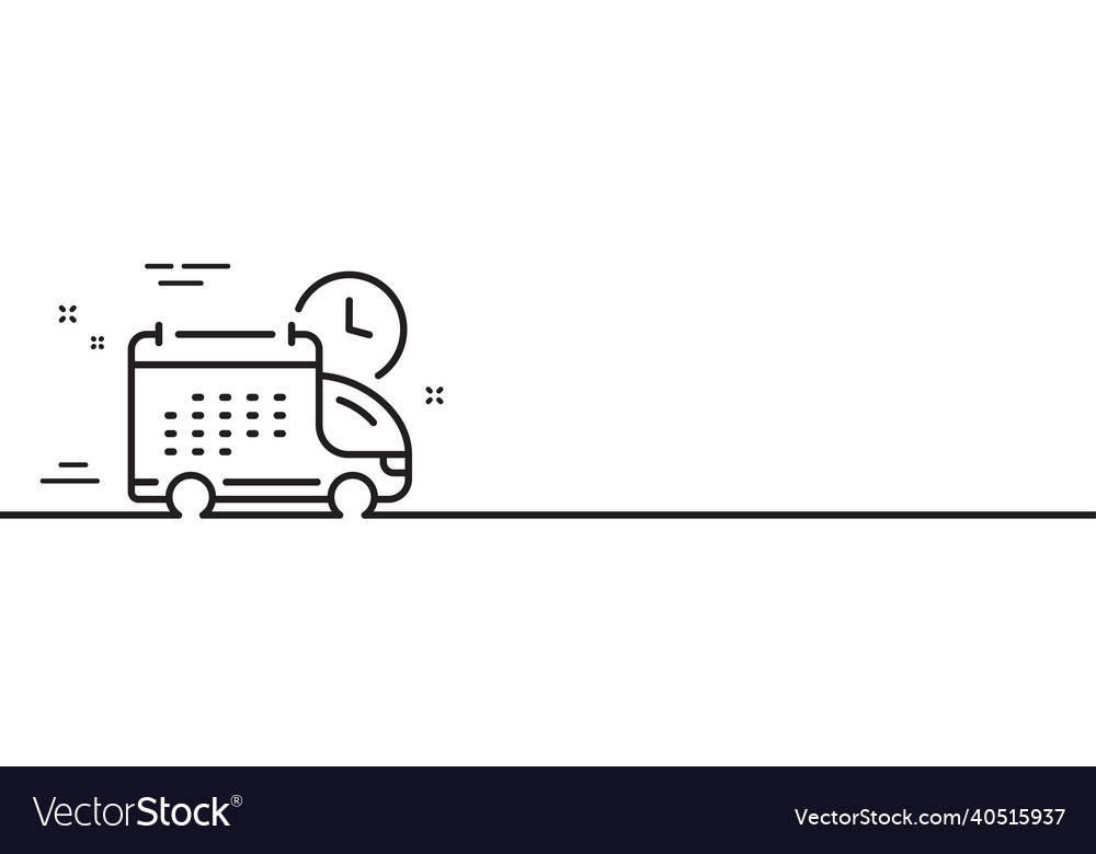 Delivery schedule line icon logistics calendar Vector Image