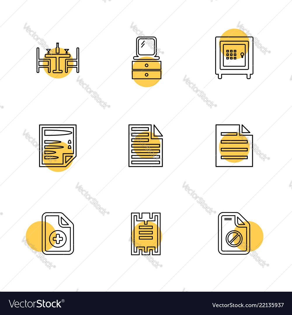 Files document clipboard write eps icons set
