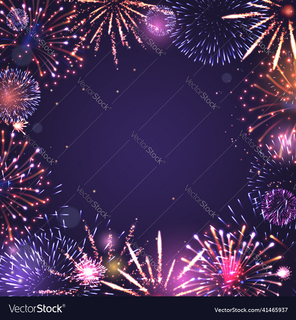 Firework animation frame vector image Firework animation frame