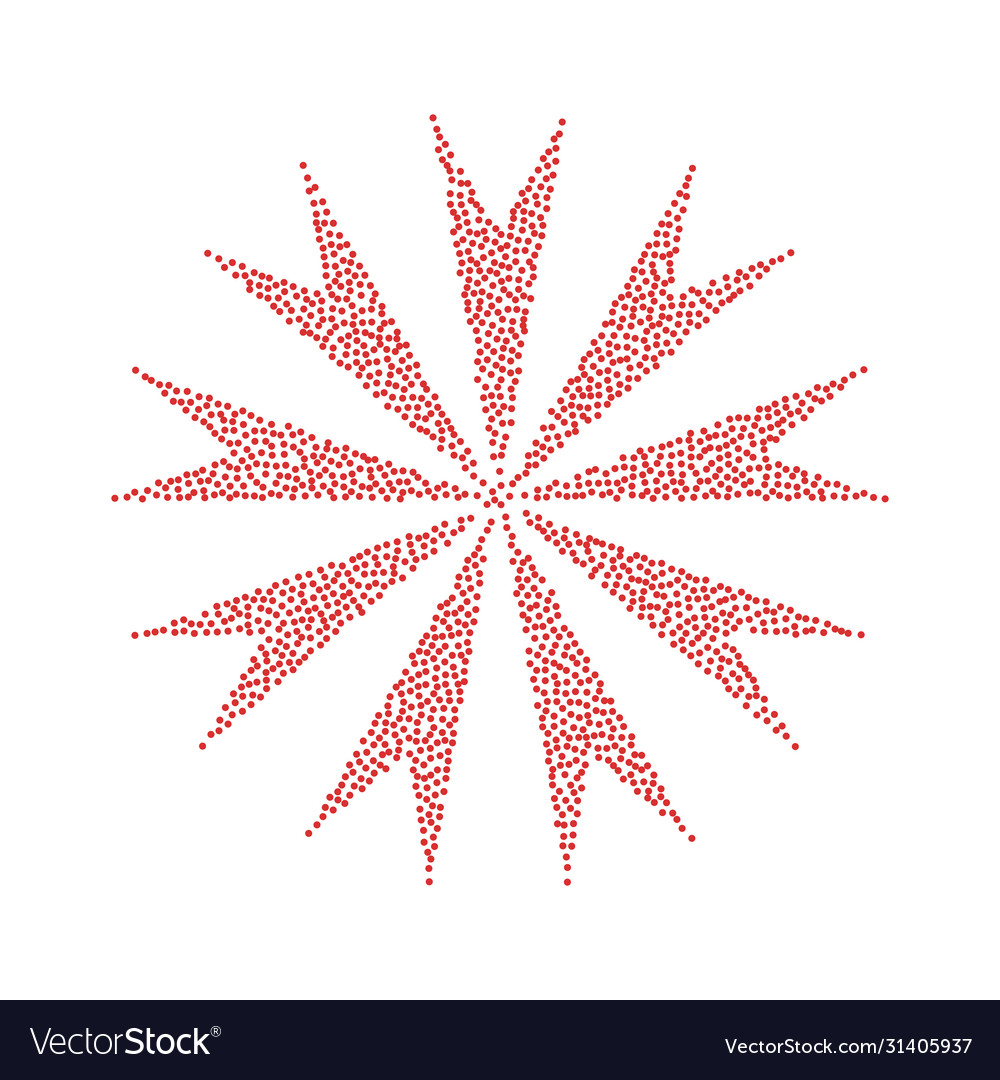 Flower abstract sign icon with red circle