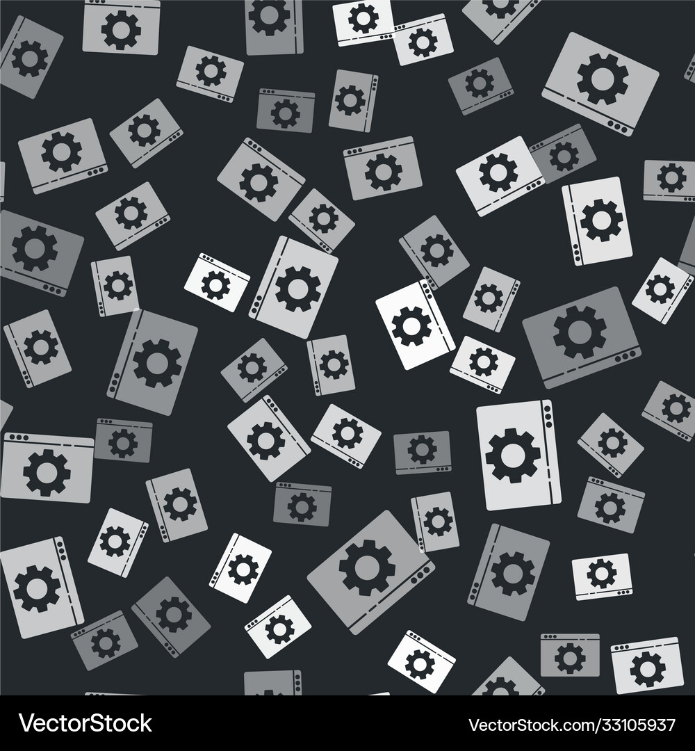 Grey browser setting icon isolated seamless Vector Image